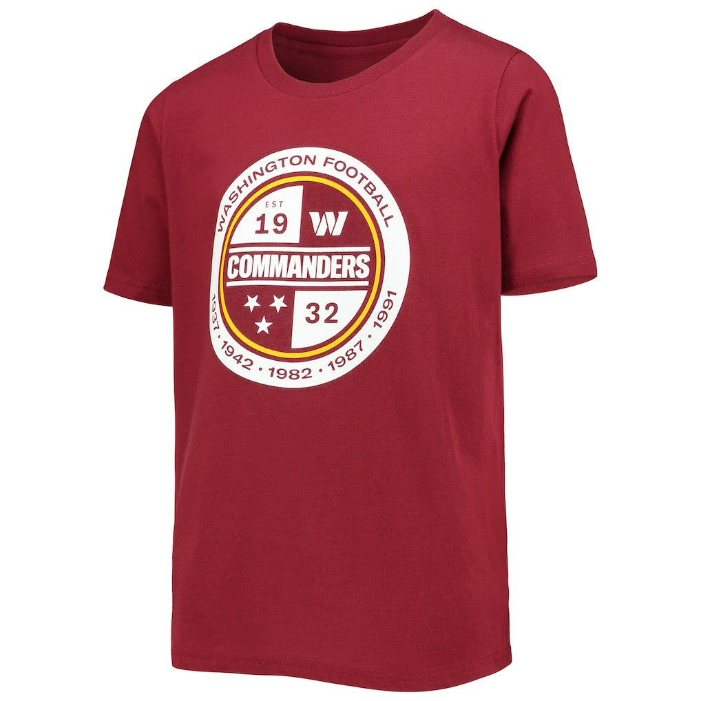 Washington Commanders Youth Secondary Logo T-Shirt Burgundy - NFL