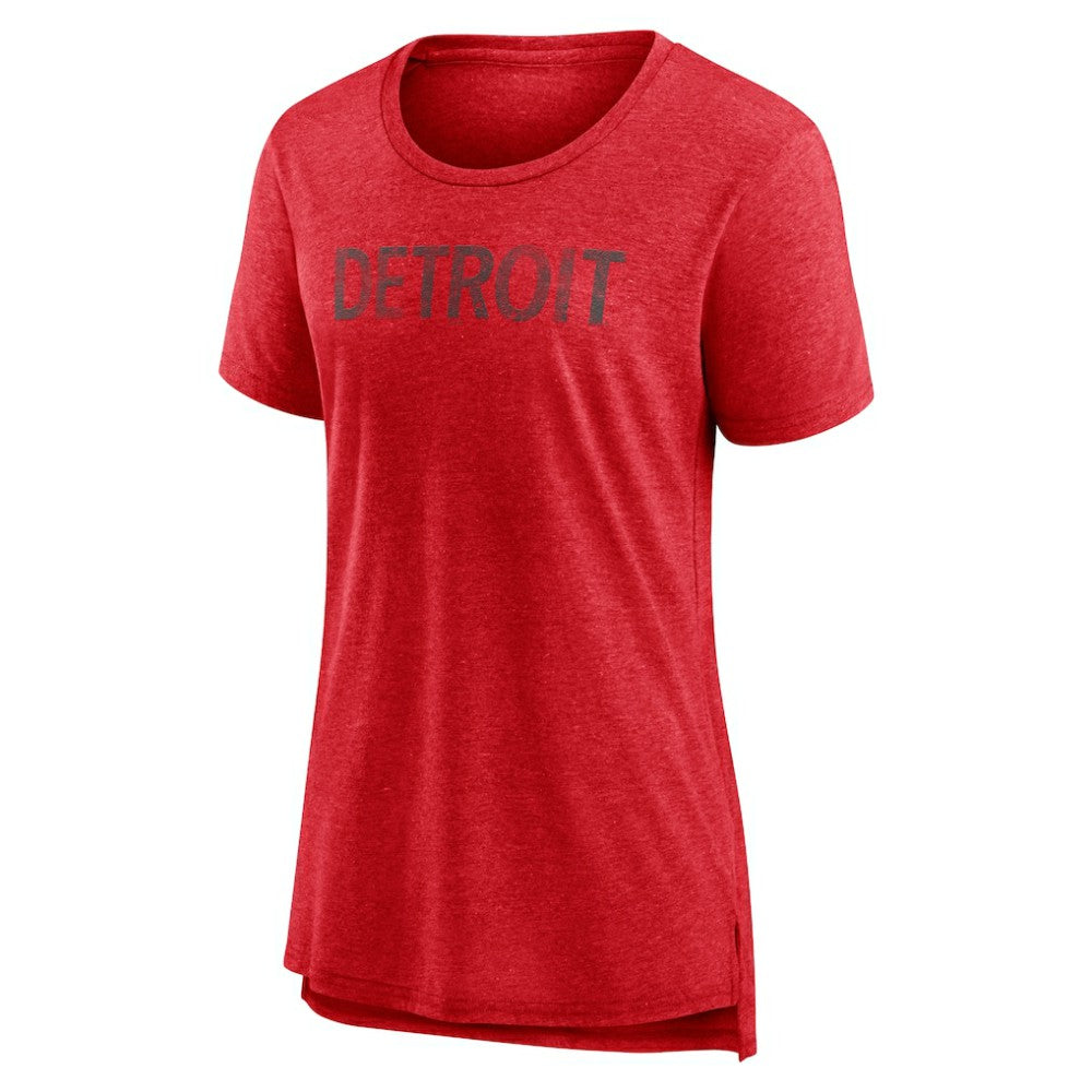 Detroit Red Wings - Women's Slow Whistle Tri-Blend T-Shirt Red