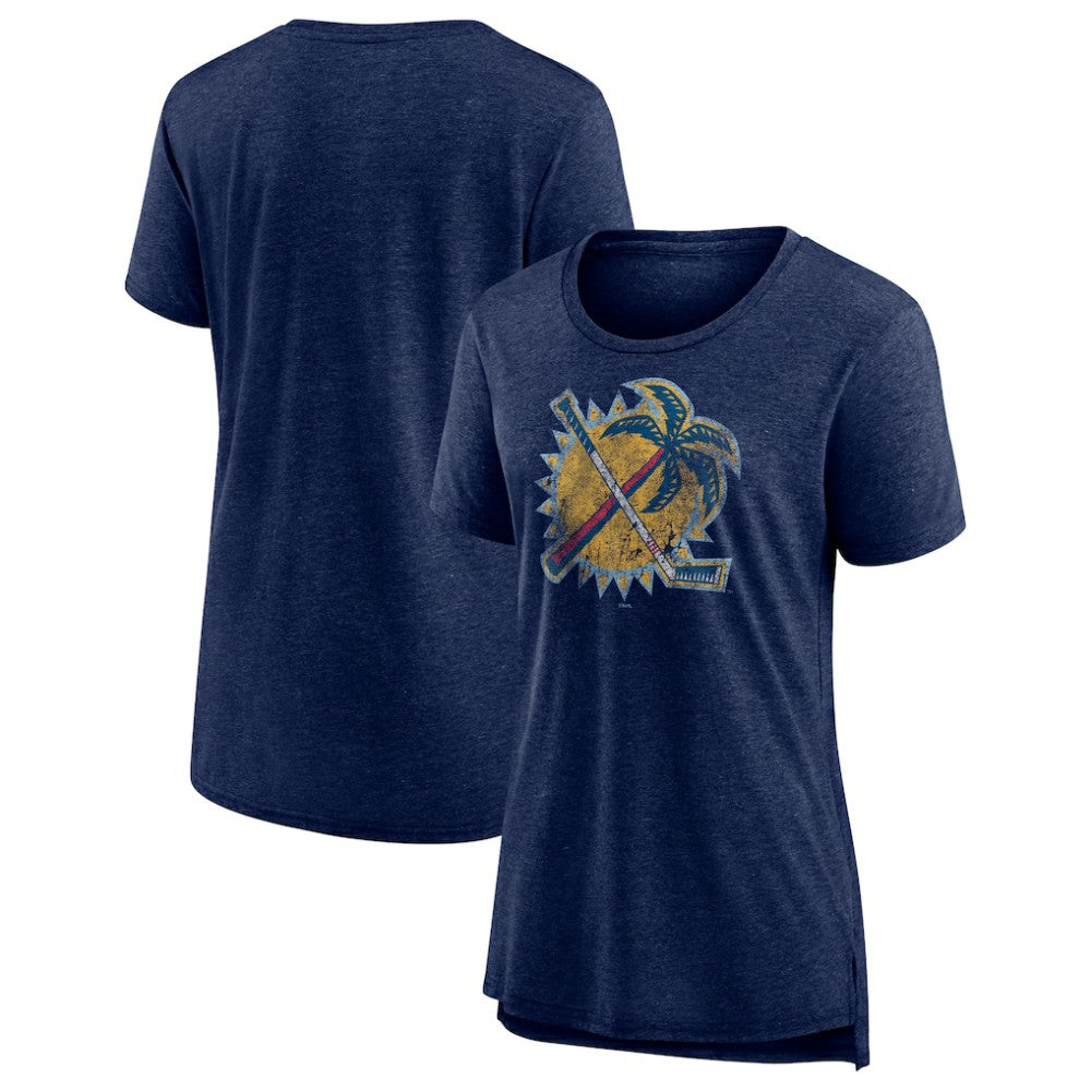 Florida Panthers - Women's Slow Whistle Tri-Blend T-Shirt Navy