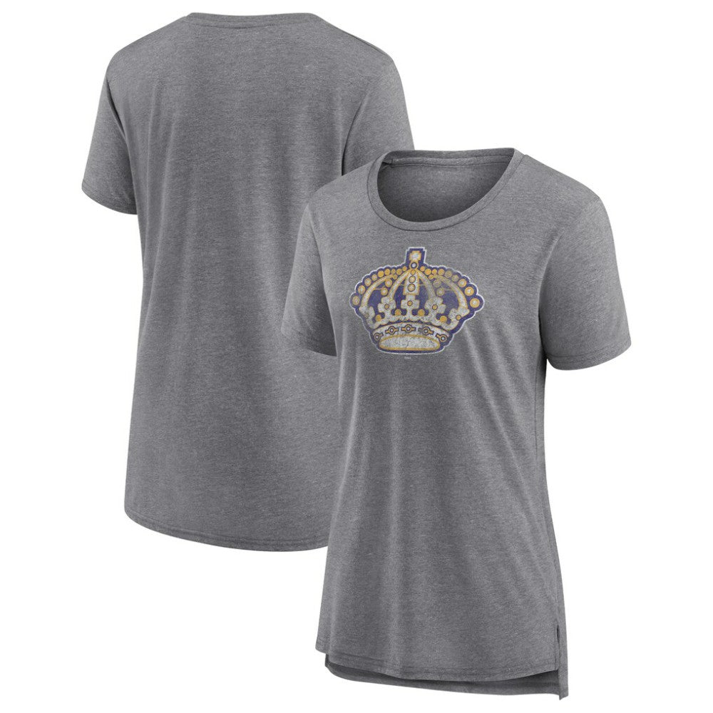 Los Angeles Kings - Women's Slow Whistle Tri-Blend T-Shirt Gray