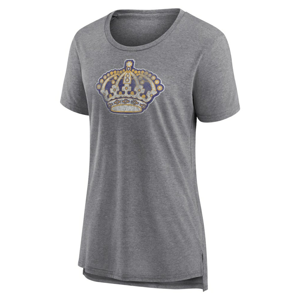Los Angeles Kings - Women's Slow Whistle Tri-Blend T-Shirt Gray