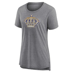 Los Angeles Kings - Women's Slow Whistle Tri-Blend T-Shirt Gray