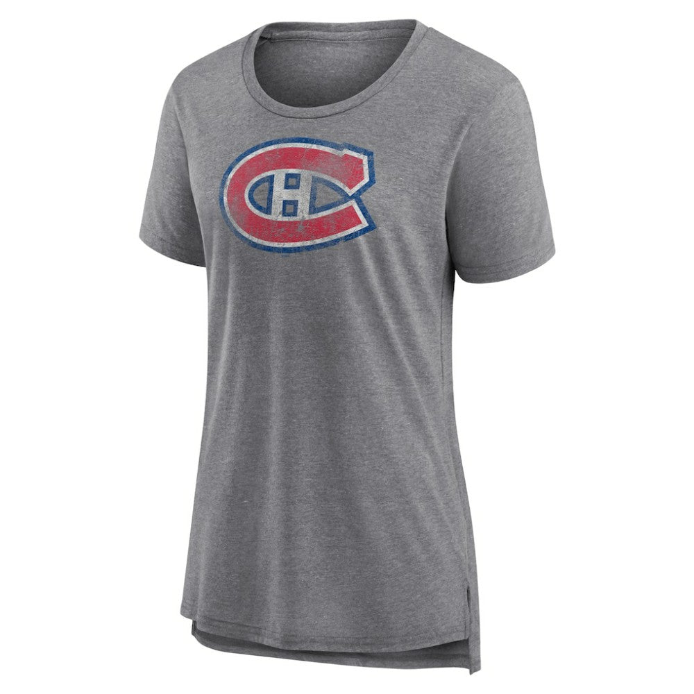 Montreal Canadiens - Women's Slow Whistle Tri-Blend T-Shirt Gray