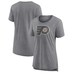 Philadelphia Flyers - Women's Slow Whistle Tri-Blend T-Shirt Gray