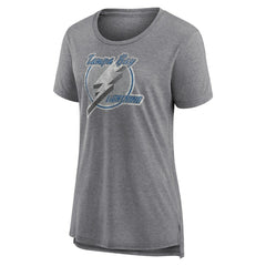 Tampa Bay Lightning - Women's Slow Whistle Tri-Blend T-Shirt Gray