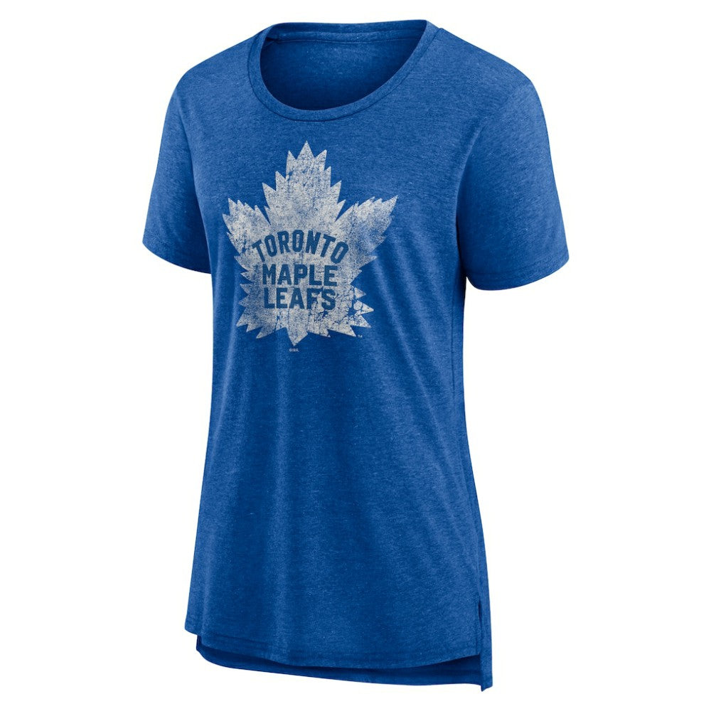Toronto Maple Leafs - Women's Slow Whistle Tri-Blend T-Shirt Blue