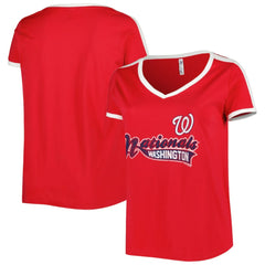Washington Nationals Soft as a Grape Women's Plus Size V-Neck T-Shirt Near Me