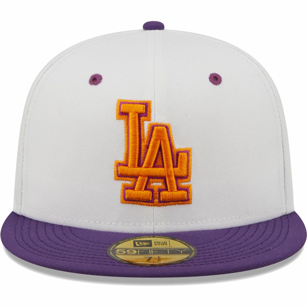 Los Angeles Dodgers New Era 40th Anniversary at Dodger Stadium Grape Lolli 59FIFTY Fitted Hat Lifestyle