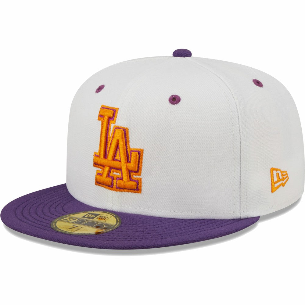 Los Angeles Dodgers New Era 40th Anniversary at Dodger Stadium Grape Lolli 59FIFTY Fitted Hat Lifestyle