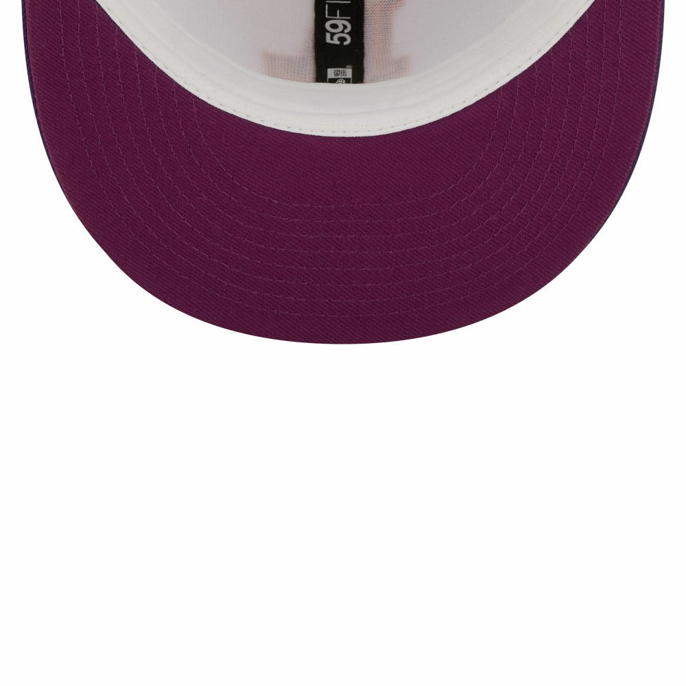 Los Angeles Dodgers New Era 40th Anniversary at Dodger Stadium Grape Lolli 59FIFTY Fitted Hat Lifestyle