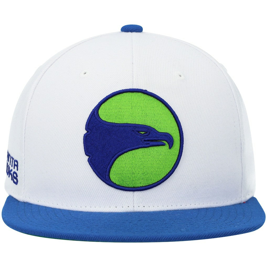 Mitchell & Ness - Atlanta Hawks Hardwood Classics Snapback Hat - White/Royal