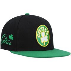 Mitchell & Ness - Boston Celtics Hardwood Classics Snapback Hat - Black/Kelly Green