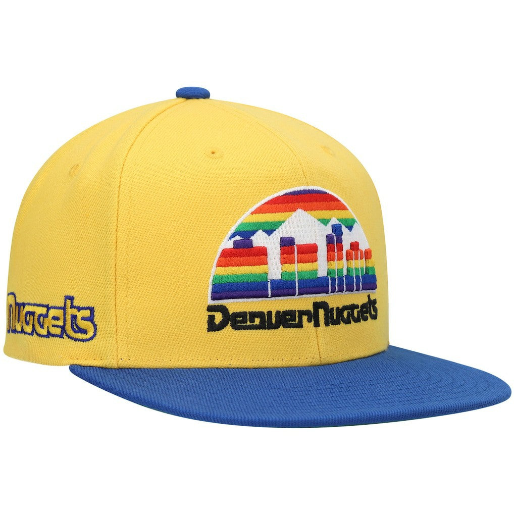 Mitchell & Ness - Denver Nuggets Hardwood Classics Snapback Hat - Gold/Royal