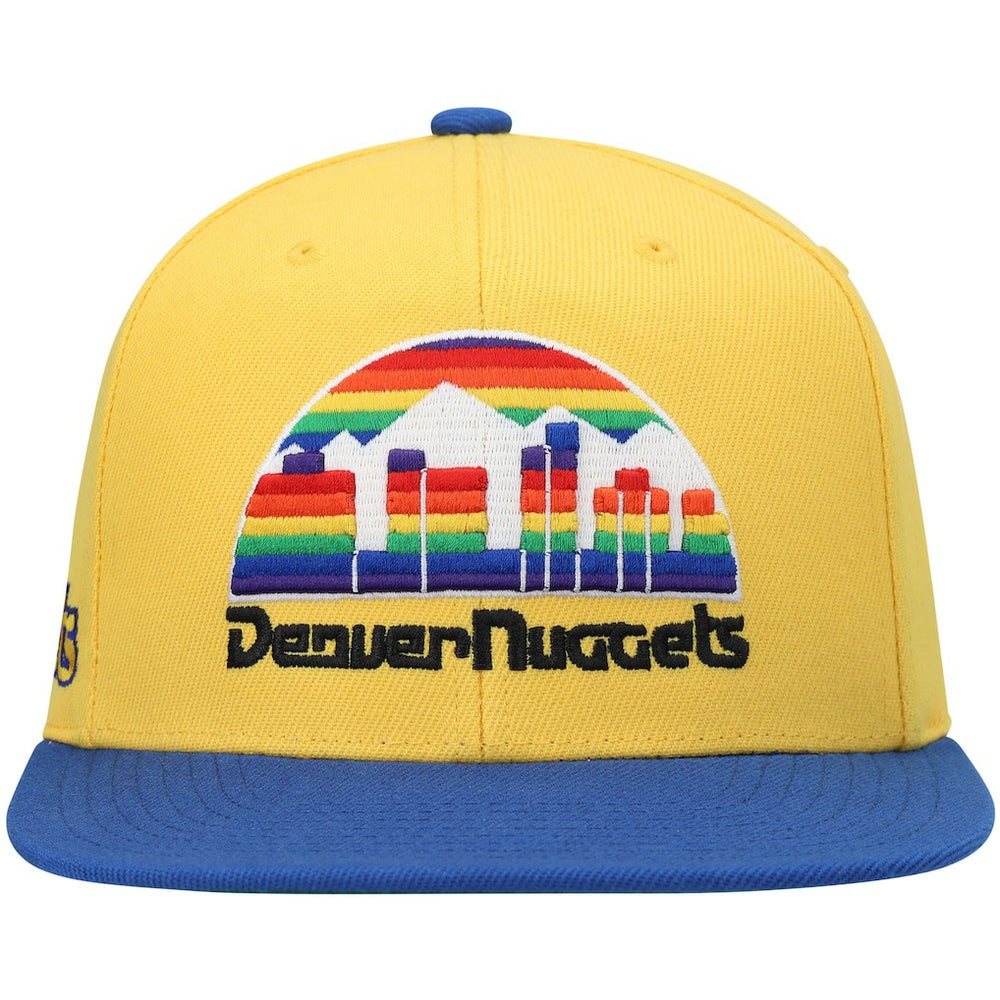 Mitchell & Ness - Denver Nuggets Hardwood Classics Snapback Hat - Gold/Royal