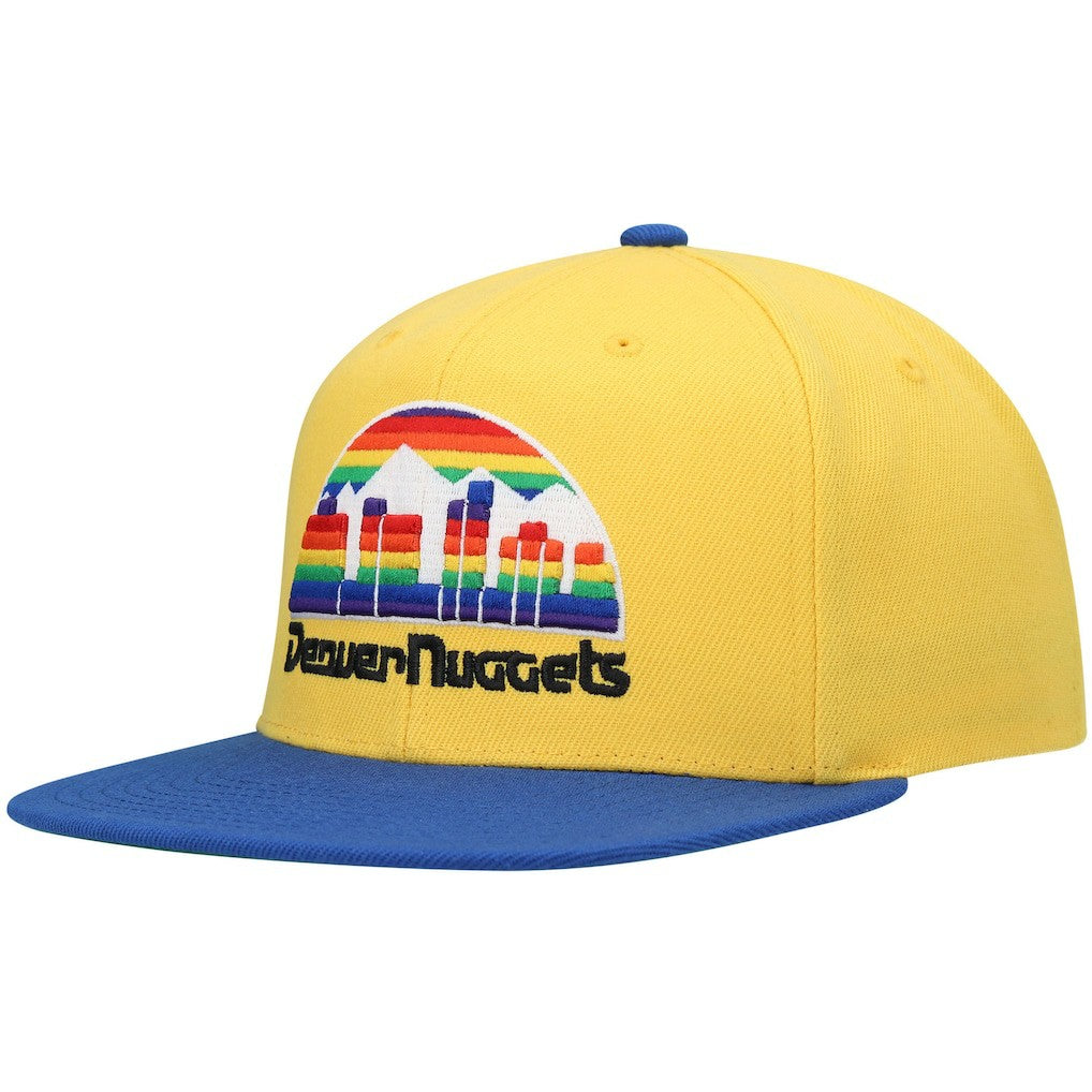 Mitchell & Ness - Denver Nuggets Hardwood Classics Snapback Hat - Gold/Royal