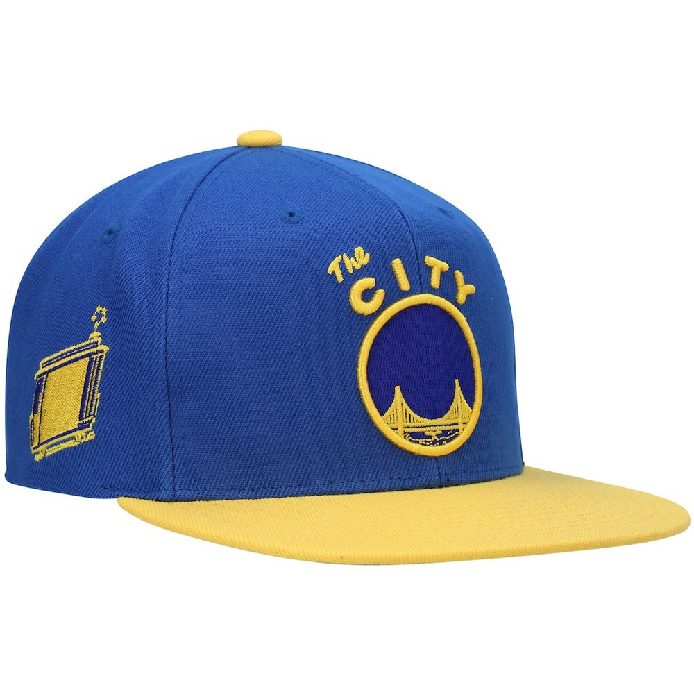 Mitchell & Ness - Golden State Warriors Hardwood Classics Snapback Hat - Royal/Gold