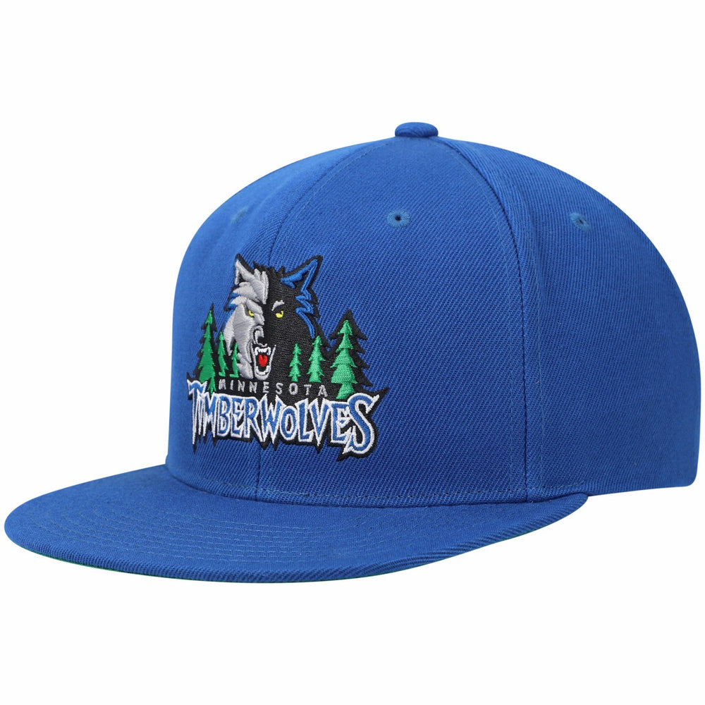 Mitchell & Ness - Minnesota Timberwolves Hardwood Classics Snapback Hat - Blue