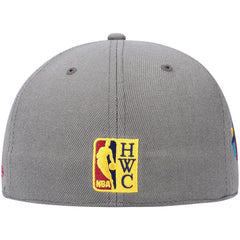 Mitchell & Ness - Philadelphia 76ers Hardwood Classics 60th Anniversary Carbon Cabernet Fitted Hat - Charcoal