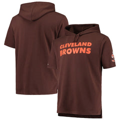 Cleveland Browns Game Day Hoodie T-Shirt Brown - Mitchell & Ness