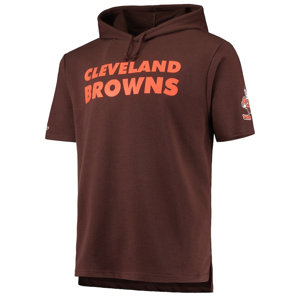 Cleveland Browns Game Day Hoodie T-Shirt Brown - Mitchell & Ness