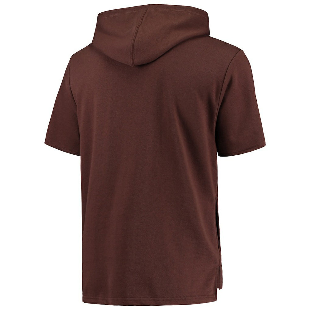Cleveland Browns Game Day Hoodie T-Shirt Brown - Mitchell & Ness