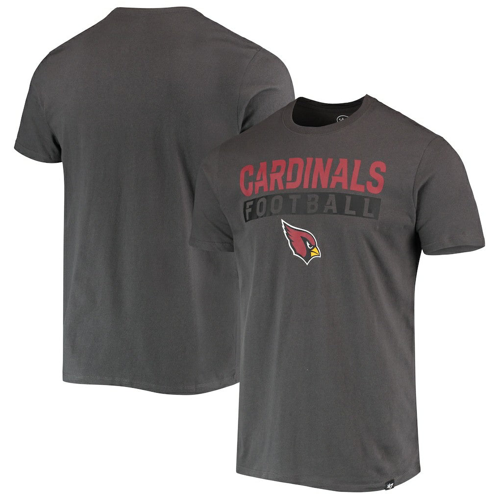 Arizona Cardinals '47 Dark Ops Super Rival T-Shirt Charcoal - 47 brand