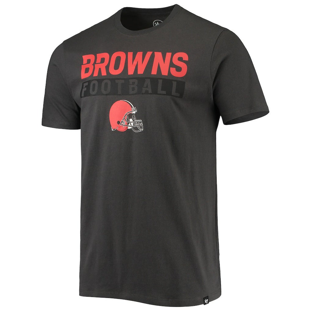 Cleveland Browns '47 Dark Ops Super Rival T-Shirt Charcoal - 47 brand