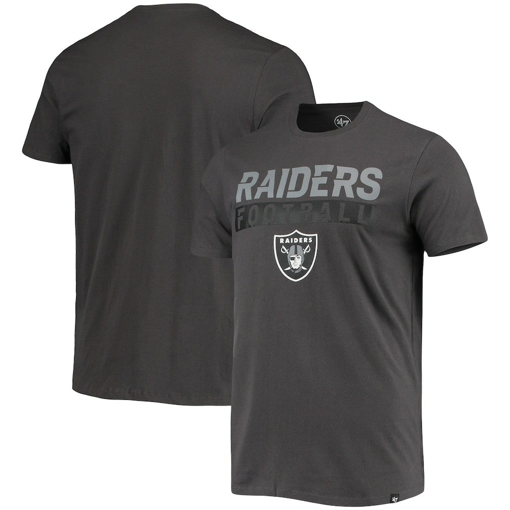 Las Vegas Raiders '47 Dark Ops Super Rival T-Shirt Charcoal - 47 brand