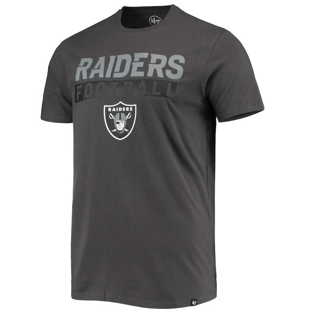 Las Vegas Raiders '47 Dark Ops Super Rival T-Shirt Charcoal - 47 brand