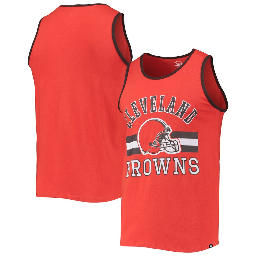 Cleveland Browns '47 Edge Super Rival Tank Top Orange - 47 brand