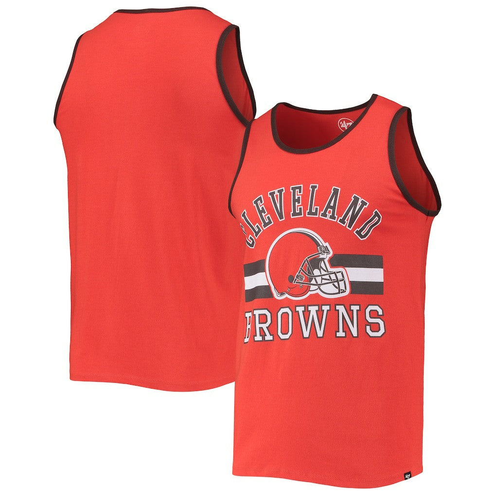 Cleveland Browns '47 Edge Super Rival Tank Top Orange - 47 brand
