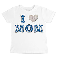 Los Angeles Dodgers Tiny Turnip Youth Heart Mom T-Shirt discount