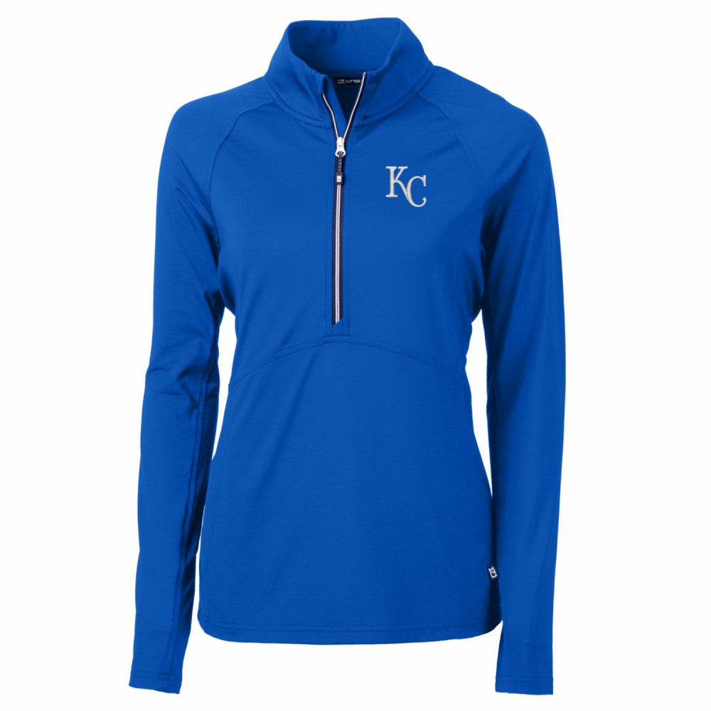 Kansas City Royals Cutter & Buck Women's Adapt Eco Knit Stretch Half-Zip Pullover Top Near Me