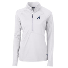 Atlanta Braves Cutter & Buck Women's Adapt Eco Knit Stretch Half-Zip Pullover Top for sale