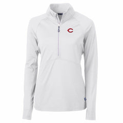 Cincinnati Reds Cutter & Buck Women's Adapt Eco Knit Stretch Half-Zip Pullover Top Lifestyle