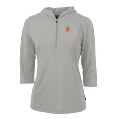 San Francisco Giants Cutter & Buck Women's Virtue Eco Pique 3/4 Sleeve Half-Zip Pullover Hoodie Online