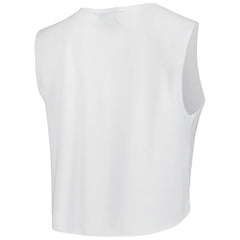 Tampa Bay Buccaneers Cuce Women's Sequin Tri-Blend Cropped Tank Top White - NFL