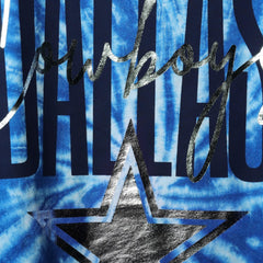 Dallas Cowboys Lauren James Women's Tie-Dye Jersey Boxy Tank Top Royal - NFL