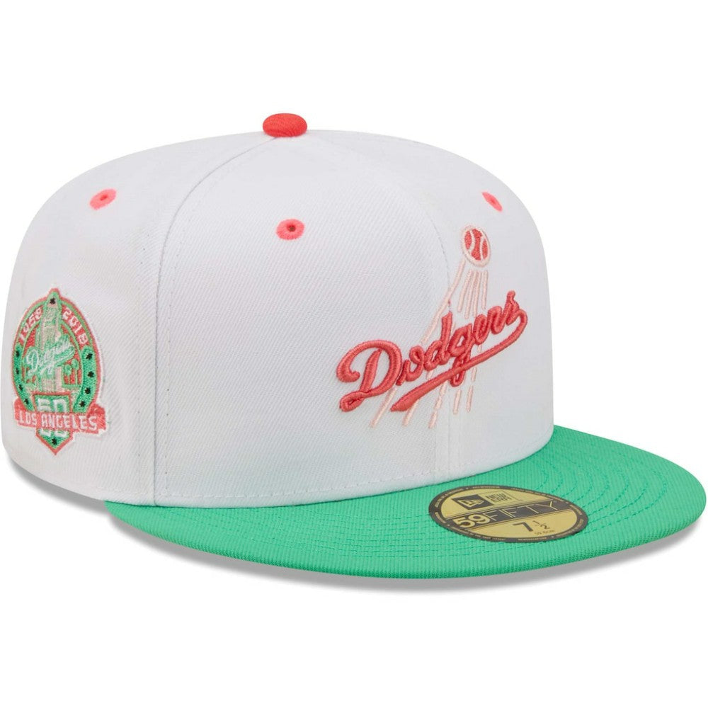 Los Angeles Dodgers New Era 50th Anniversary in Los Angeles Watermelon Lolli 59FIFTY Fitted Hat On Sale