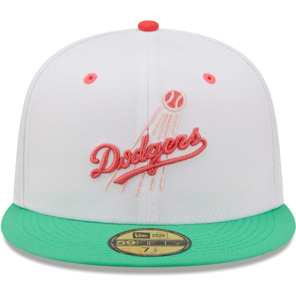 Los Angeles Dodgers New Era 50th Anniversary in Los Angeles Watermelon Lolli 59FIFTY Fitted Hat On Sale