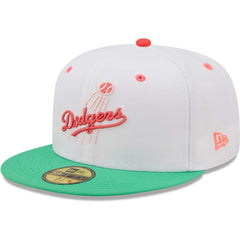 Los Angeles Dodgers New Era 50th Anniversary in Los Angeles Watermelon Lolli 59FIFTY Fitted Hat On Sale