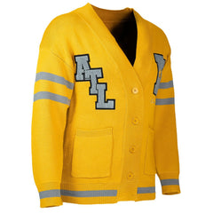 NBA - Atlanta Hawks NBA x Keiser Clark No Caller ID Button-Up Cardigan - Yellow/Gray