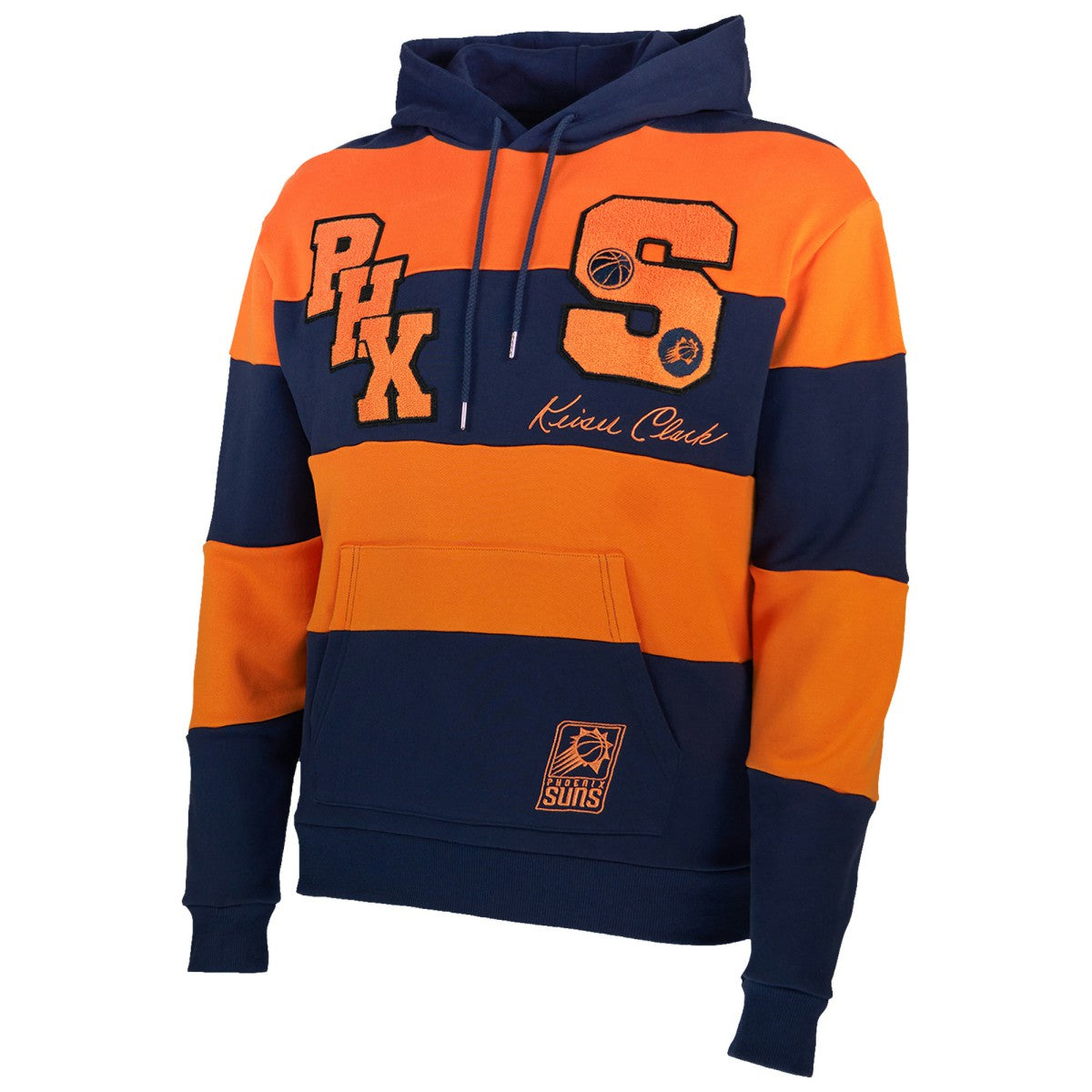 NBA - Phoenix Suns NBA x Keiser Clark No Caller ID Pullover Hoodie - Navy/Orange