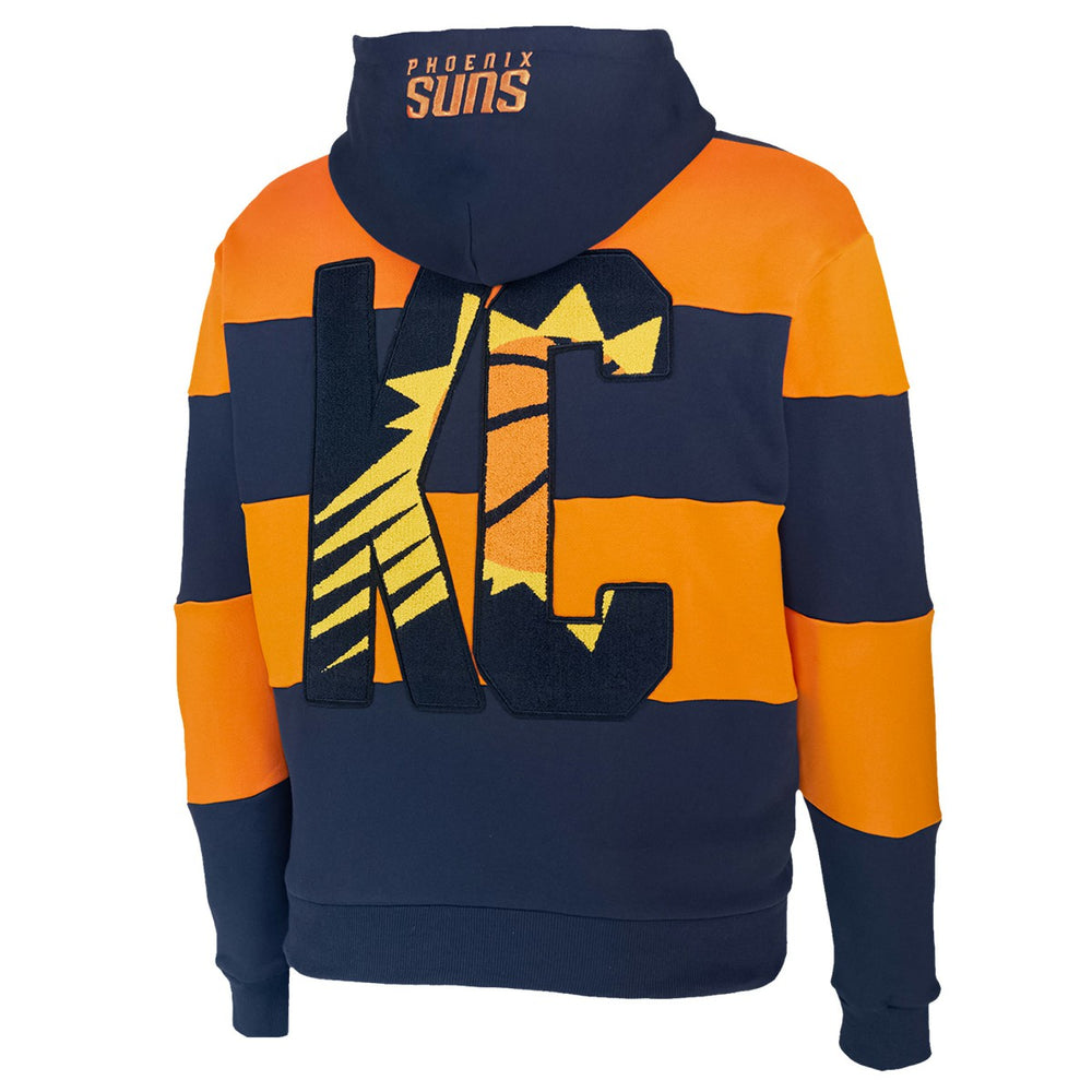 NBA - Phoenix Suns NBA x Keiser Clark No Caller ID Pullover Hoodie - Navy/Orange