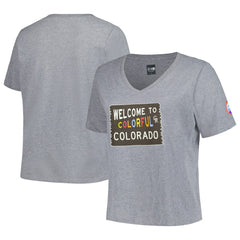 Colorado Rockies New Era Women's City Connect Plus Size V-Neck T-Shirt Lifestyle