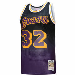 Mitchell & Ness - Magic Johnson Los Angeles Lakers 1984/85 Hardwood Classics Fadeaway Swingman Player Jersey - Purple/Black