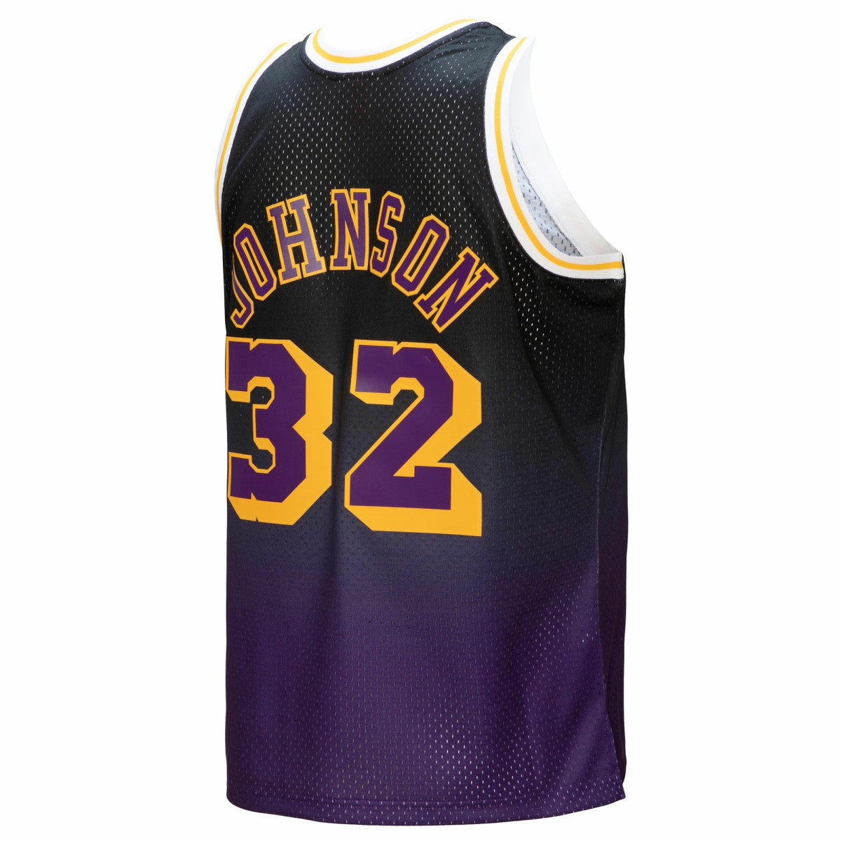Mitchell & Ness - Magic Johnson Los Angeles Lakers 1984/85 Hardwood Classics Fadeaway Swingman Player Jersey - Purple/Black