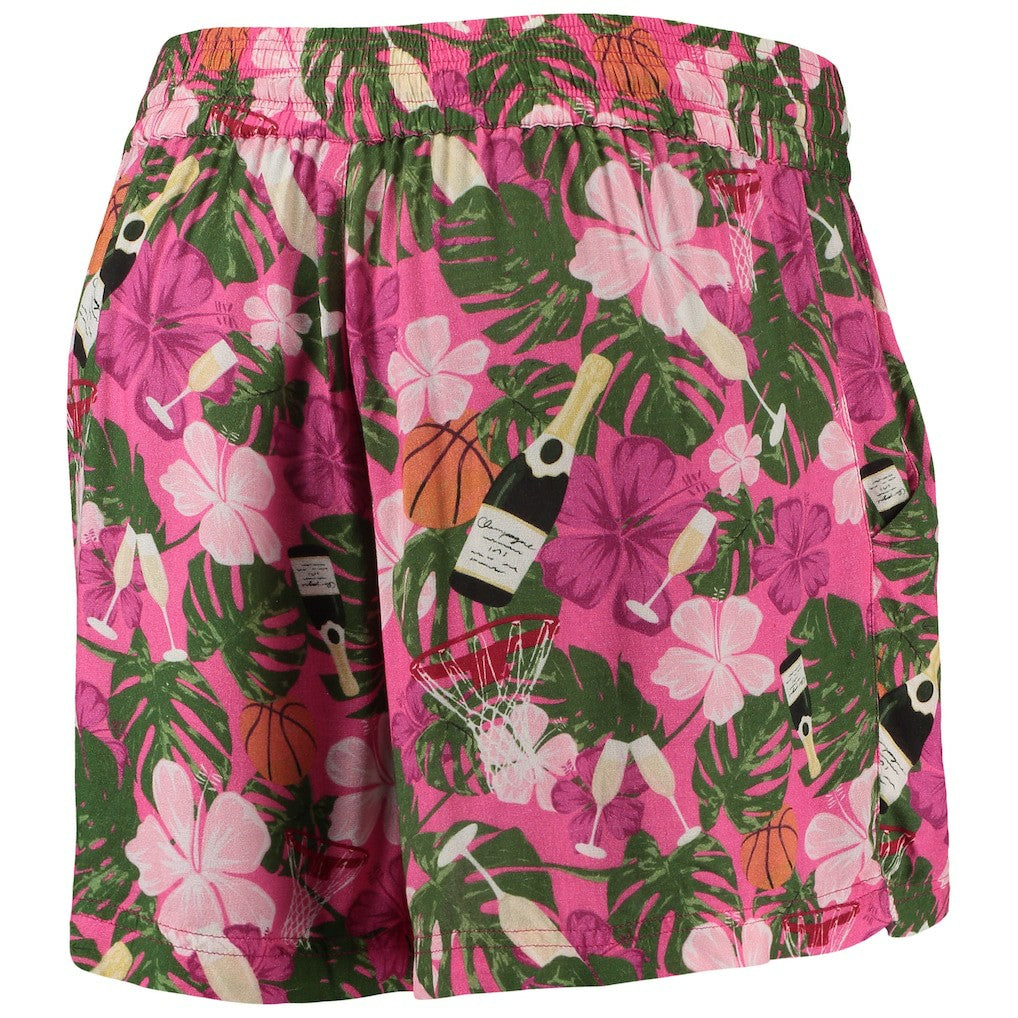 NBA - Brooklyn Nets Lusso Women's Finley-Frankie Party Top & Shorts Set - Pink