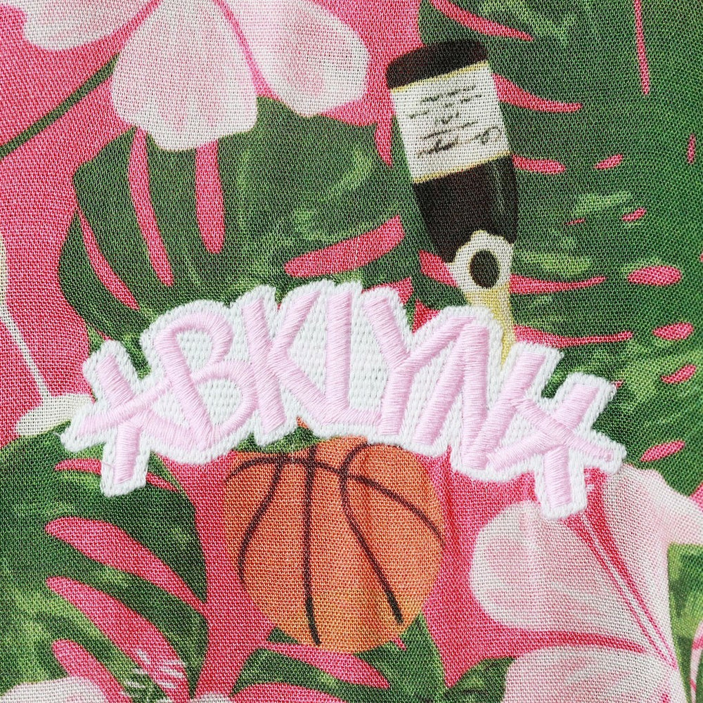 NBA - Brooklyn Nets Lusso Women's Finley-Frankie Party Top & Shorts Set - Pink