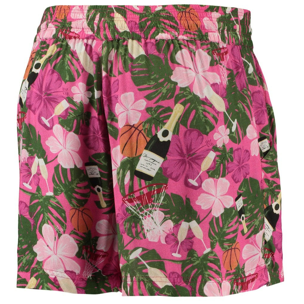 NBA - Chicago Bulls Lusso Women's Finley-Frankie Party Top & Shorts Set - Pink